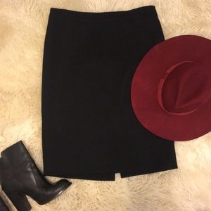 J. Crew Italian Wool No. 2 Pencil skirt BLK SZ 6
